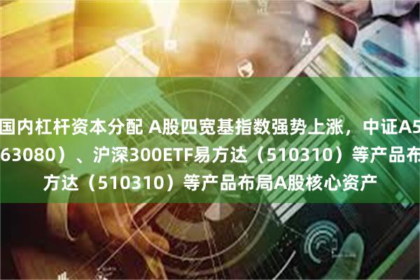 国内杠杆资本分配 A股四宽基指数强势上涨，中证A50ETF易方达（563080）、沪深300ETF易方达（510310）等产品布局A股核心资产